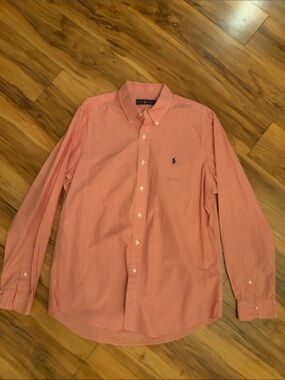 Polo by Ralph Lauren Orange Gingham Button-Down Shirt